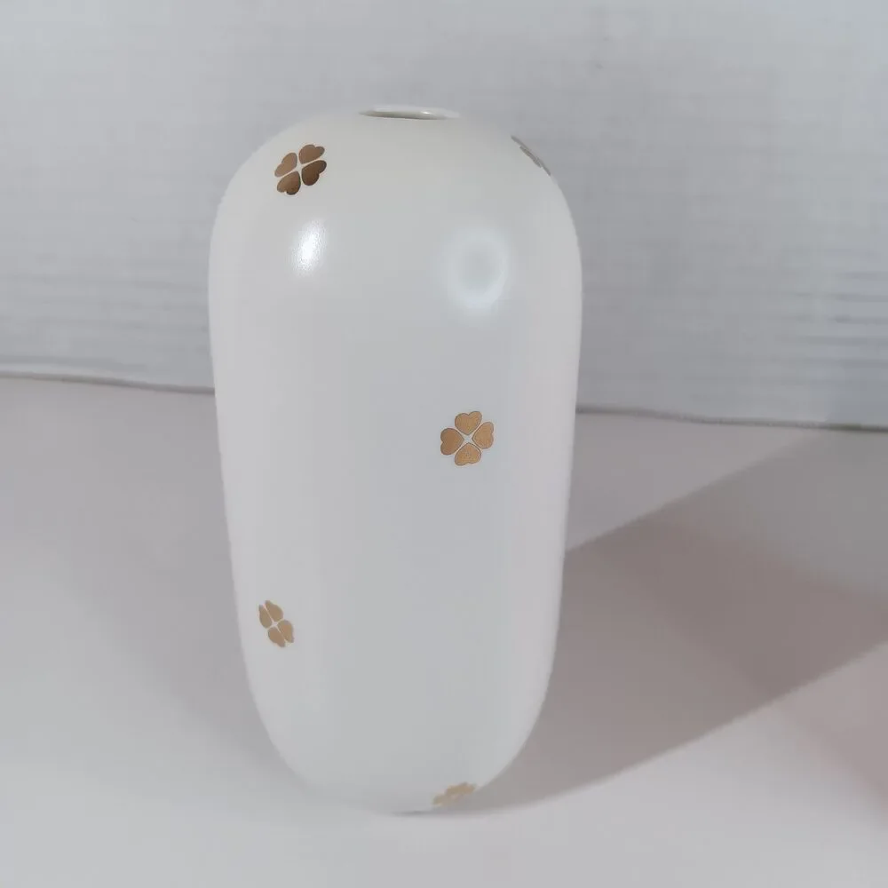 Kate Spade New York Lenox Bud Vase Spade Street White Gold 5 